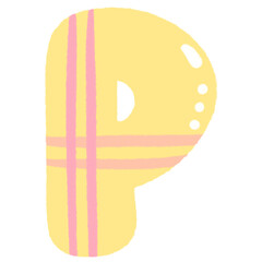 Cute yellow alphabet