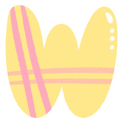 Cute yellow alphabet