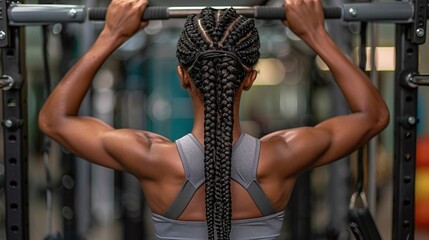 A woman using a resistance machine to target her back muscles