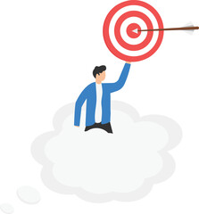 Make your dreams come true, creative or imagination to be success, aspiration, motivation to think big and achieve business goal concept
