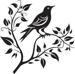 Birds Leafy Hideaway Leafy Branch Winged Sanctuary
