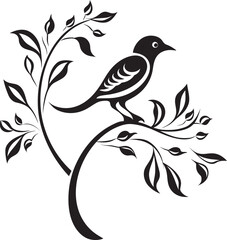 Leafy Branch Avian Peace Birds Leafy Haven