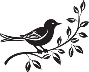 Birds Leafy Branch Leafy Haven Birds Nest