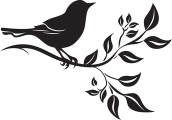 Birds Leafy Branch Leafy Haven Birds Peace