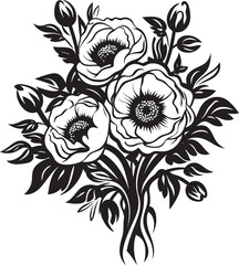 Petal Palette Flower Vector Art Elegant Petals Bouquet Logo Icon