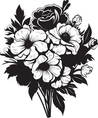 Blossom Bliss Vector Flower Icon Design Floral Dream Bouquet Vector Logo