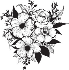 Petal Perfection Bouquet Vector Graphic Blooming Brilliance Flower Vector Logo