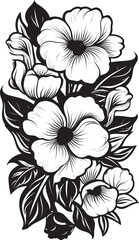 Petal Perfection Bouquet Vector Design Graceful Blossoms Flower Logo Icon