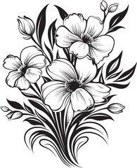 Blooming Radiance Flower Logo Design Blossom Harmony Bouquet Vector Graphic