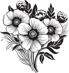 Blossom Radiance Flower Logo Art Blooming Bliss Vector Icon Design