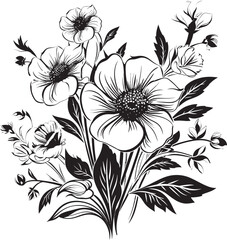 Graceful Petals Floral Logo Graphic Serene Blossoms Flower Icon Design