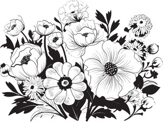 Elegant Petals Vector Logo Graphic Petal Essence Flower Icon Art