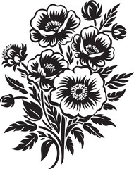 Blossom Harmony Floral Vector Design Blooming Dream Flower Icon Graphic