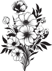 Petal Harmony Flower Icon Graphic Blossoming Beauty Floral Logo Design