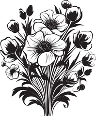 Graceful Petals Flower Logo Art Petal Brilliance Bouquet Vector Graphic