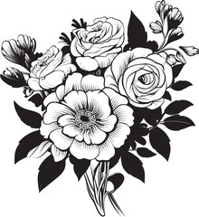 Blossom Elegance Floral Logo Design Blooming Charm Flower Vector Art