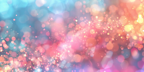 Abstract glitter background with bokeh lights