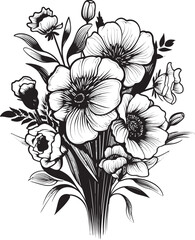 Blossom Radiance Flower Logo Graphic Blooming Charm Bouquet Icon Design