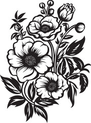 Blossom Radiance Flower Vector Design Blooming Bliss Floral Icon Graphic