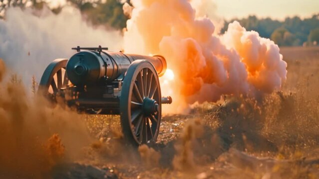 A replica of a cannon fired by federal soldiers between 1961 and 1965.