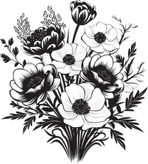 Blossom Harmony Flower Logo Icon Blooming Delight Floral Vector Logo