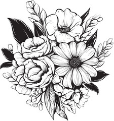 Petal Symphony Floral Logo Art Blossom Radiance Flower Vector Graphic