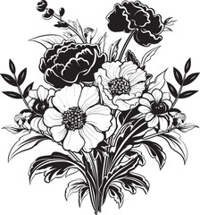 Blossom Perfection Flower Vector Graphic Blooming Essence Floral Logo Art