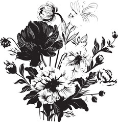 Petal Symphony Floral Logo Art Blossom Radiance Flower Vector Graphic