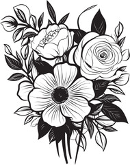 Petal Perfection Floral Logo Design Graceful Blooms Flower Vector Graphic