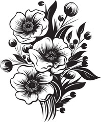 Blooming Essence Floral Logo Graphic Serene Petals Flower Vector Design