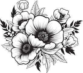 Blossom Beauty Flower Icon Design Blooming Harmony Bouquet Vector Logo