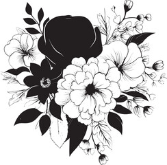 Petal Radiance Bouquet Vector Logo Blossom Harmony Flower Icon Design