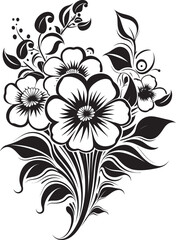 Blossom Charm Flower Icon Design Blooming Elegance Bouquet Vector Logo