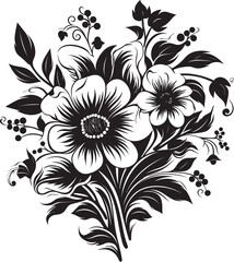 Petal Fusion Bouquet Vector Logo Blossom Radiance Flower Icon Design