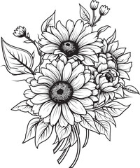 Sunlit Sunflower Bliss Vector Harmony Bloom Radiant Sunflower Glow Iconic Logo Essence