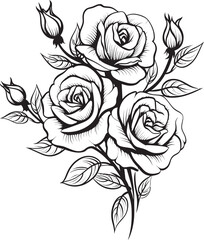 Obraz premium Blossom Brilliance Logo Design Rosy Fusion Iconic Graphic Art