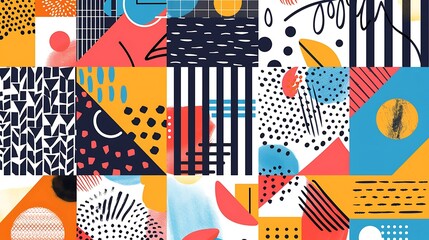 Obraz premium abstract background with vibrant geometric shape pattern