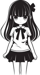 Serene Sprite Cartoon Character Design Dreamy Dazzle Cute Girl Icon