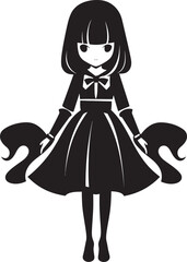 Charming Champion Iconic Logo Art Serene Sprite Cartoon Character Design