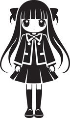 Enchanting Embrace Iconic Character Art Cheerful Charm Cartoon Vector Icon