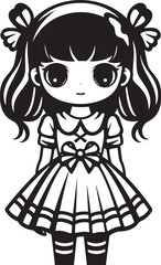 Sparkling Starlet Iconic Logo Design Playful Palette Girl Vector Icon