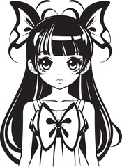 Cheerful Charm Girl Graphic Design Radiant Rascal Cute Vector Character