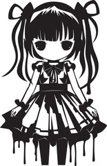 Whimsical Wonders Vector Icon Art Playful Pixie Girl Logo Design