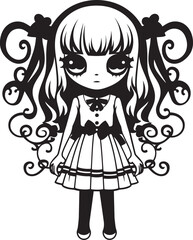 Enchanting Elegance Vector Character Design Precious Pixie Girl Iconic Graphic