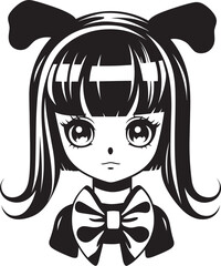 Adorable Angel Cute Cartoon Logo Cheerful Charm Vector Girl Design