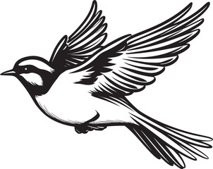 Airborne Adornments Logo Iconic Graphic Whimsical Wings Vector House Bird