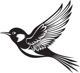 Skyward Swoop Graphic Bird Design Feathered Flock Logo Icon Design