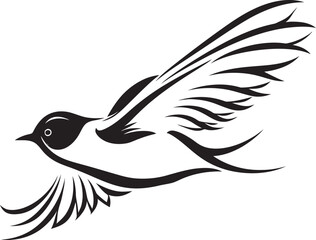 Feathered Flock Logo Icon Design Winged Whirlwind Vector Housebird