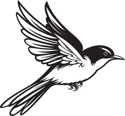 Obraz premium Flight of Fancy Cartoon Iconic Art Nimbus Nest Logo Icon Graphic