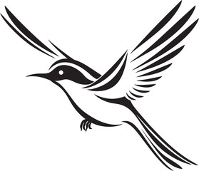 Whimsical Wings Vector Bird Design Flight of Fancy Cartoon Iconic Art